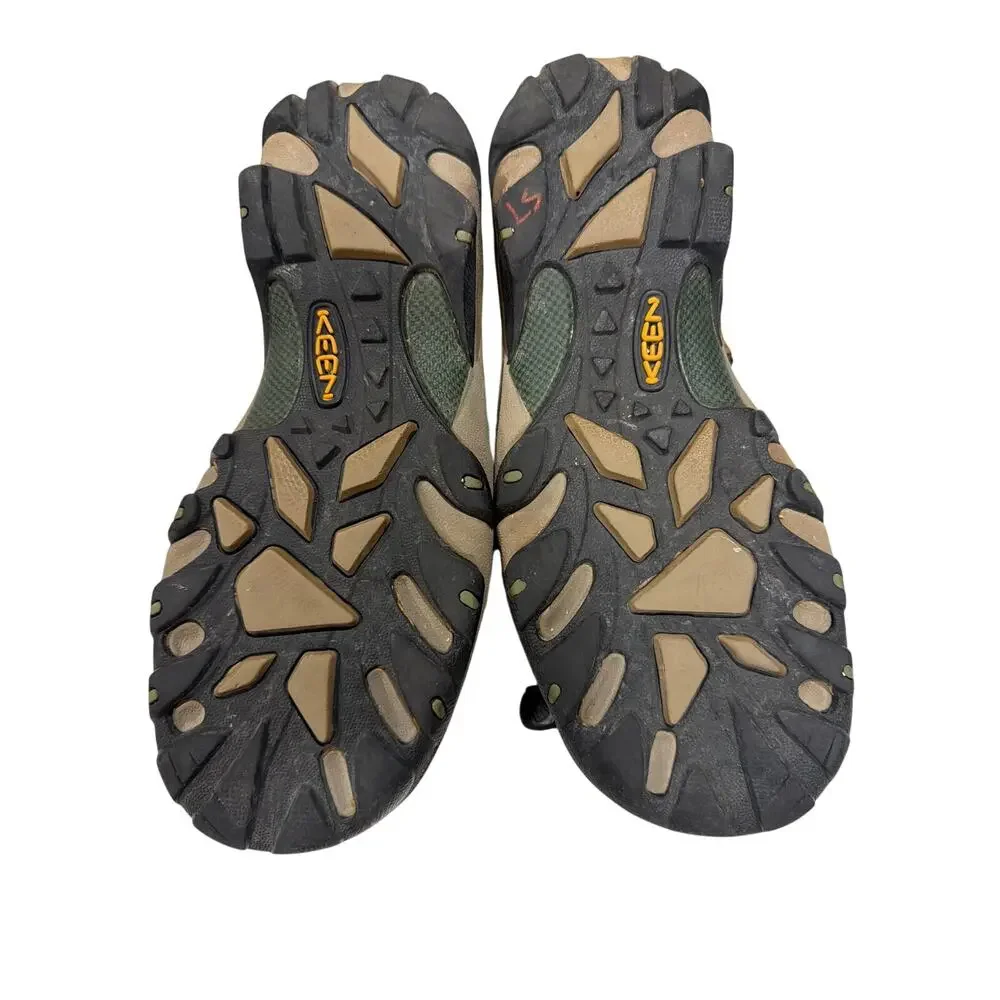 Keen Men's Sz 10.5 Arroyo II hiking sandals brown leather bungee lacing system